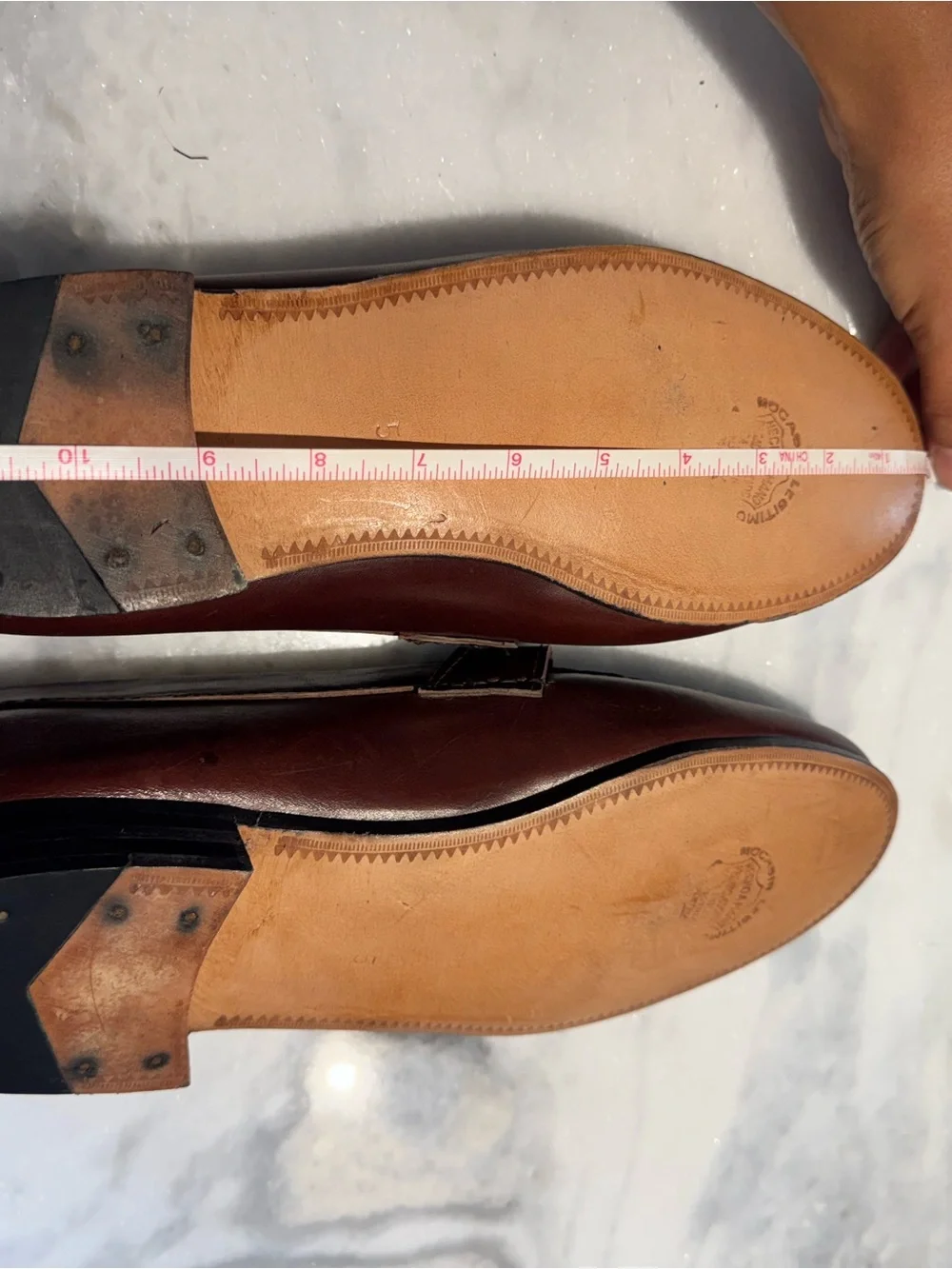 Men's Hand Made Leather Buckle Loafers in Mahogany Brown